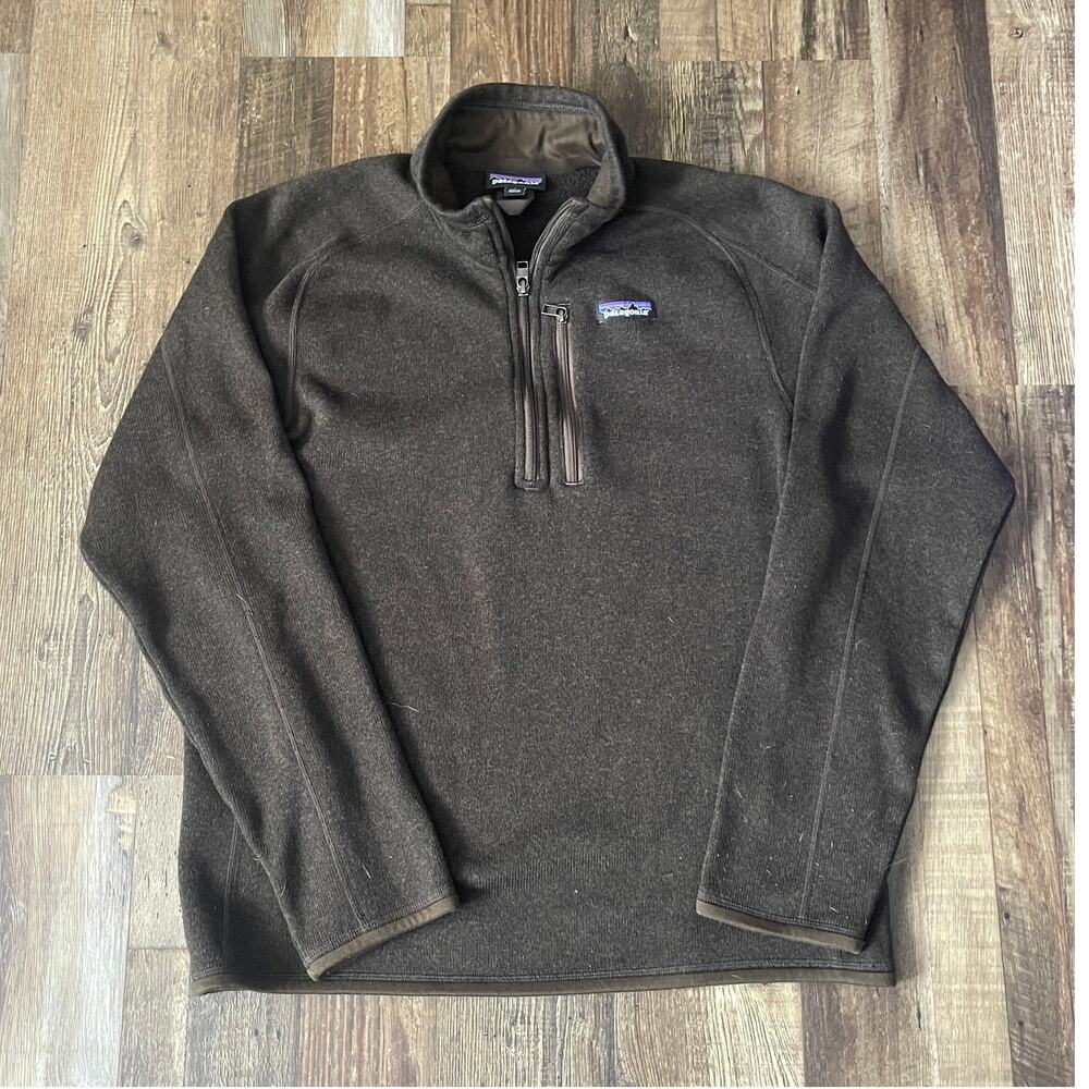 Patagonia Brown 1/4 Zip Pullover Sweater – Men’s Size M – Classic Fleece